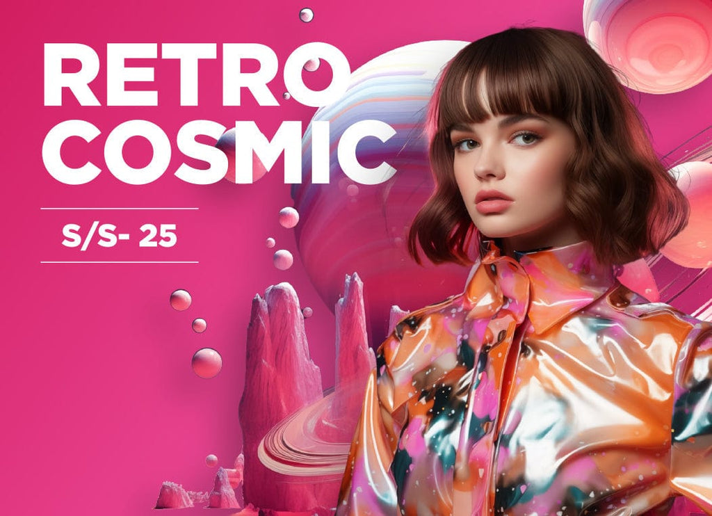 This Retro Cosmic  inspired trend sees unique interpretations across runways, retail, street fashion and now on pixemix.com especially created for you.