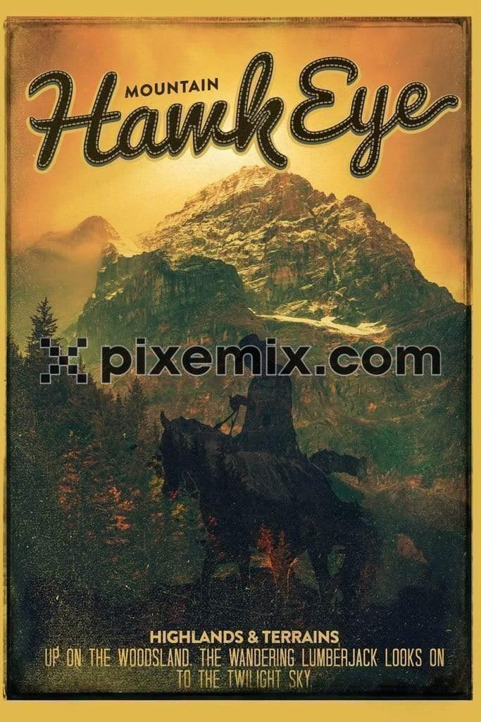 Outdoor cowboy vintage digital product graphic