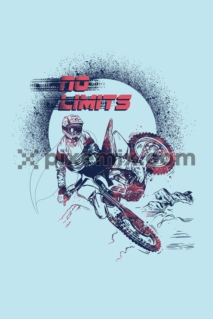 Outdoor adventure motorbiking product graphic