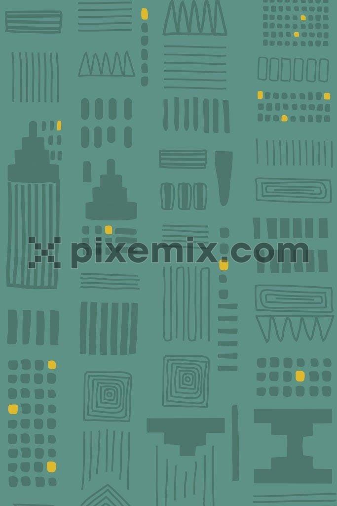 Abstract city vector pattern product graphic