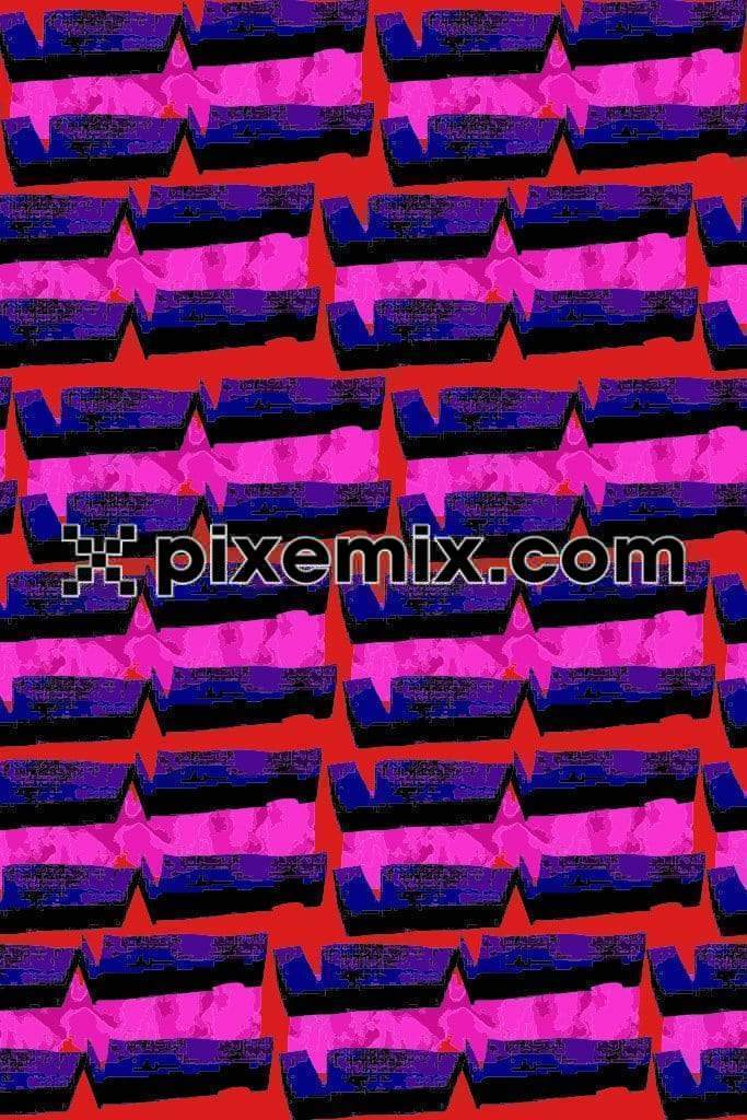 Abstract bold pop art product graphic with seamless repeat pattern 