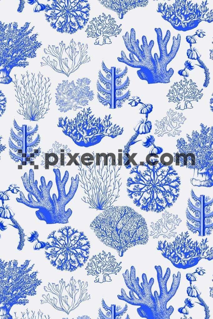 Cactus and plant product graphics with seamless repeat pattern