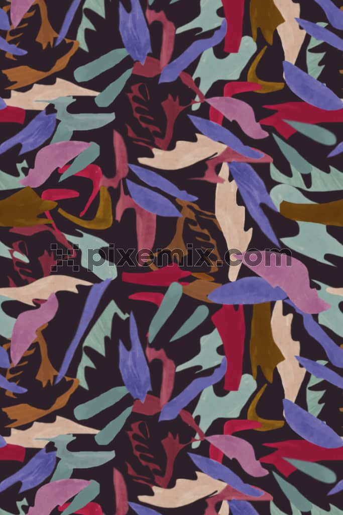 Abstract brush stroke product graphic with seamless repeat pattern