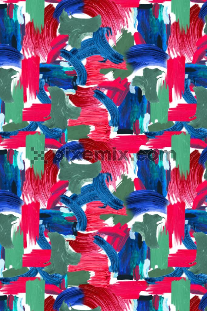 Watercolor brush stroke product graphic with seamless repeat pattern