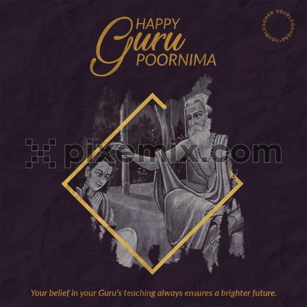 Ancient indian gurukul inspired guru poornima static post