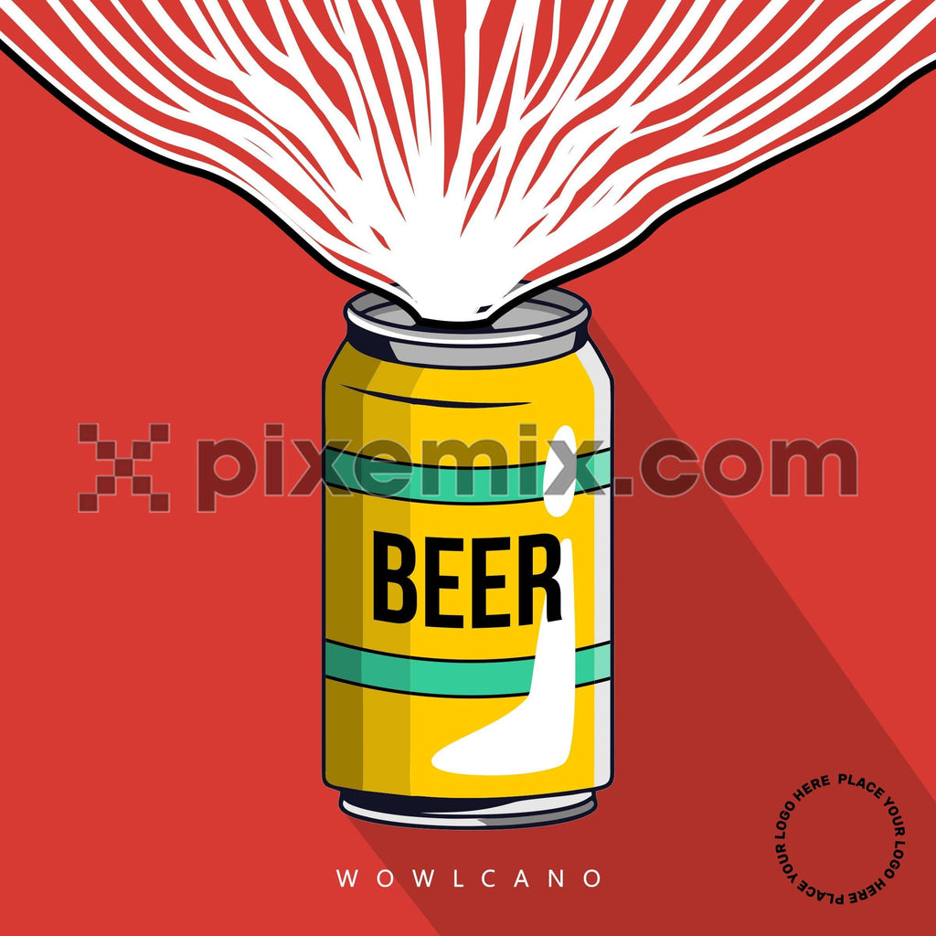 Beer can wowlcano social media static post