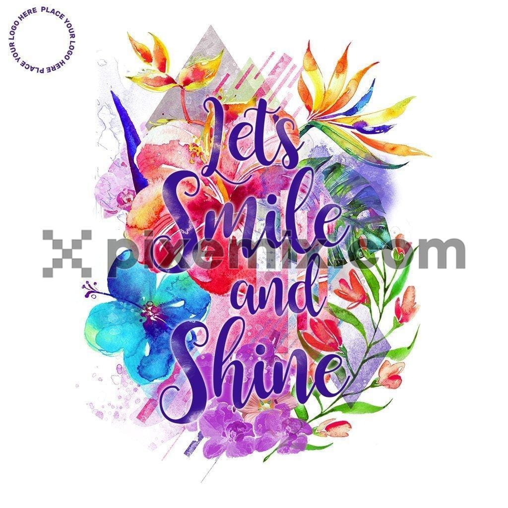 Tropical floral motivational social media static post