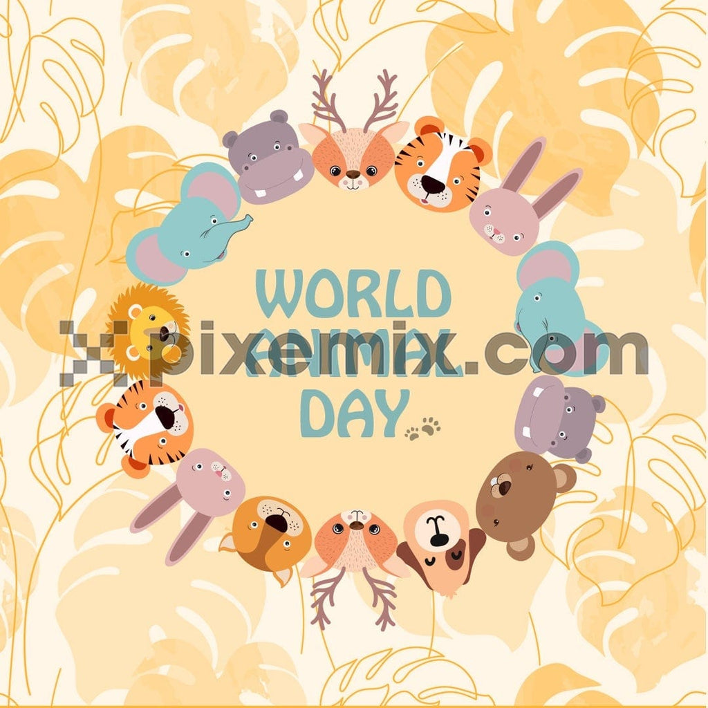 World animal day social media static post